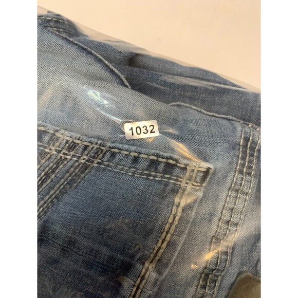 BKE Buckle Jeans Mens 34 Derek Bootleg Relaxed Whiskered Stretch Low Rise Denim - Picture 10 of 10